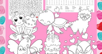 Valentines Day Activity and Coloring Sheets