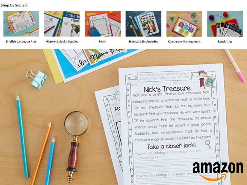 Printable K-12 School Resources on Amazon