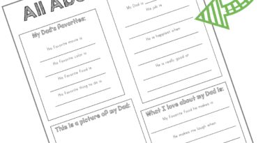 All About My Dad Printable Kids Activity