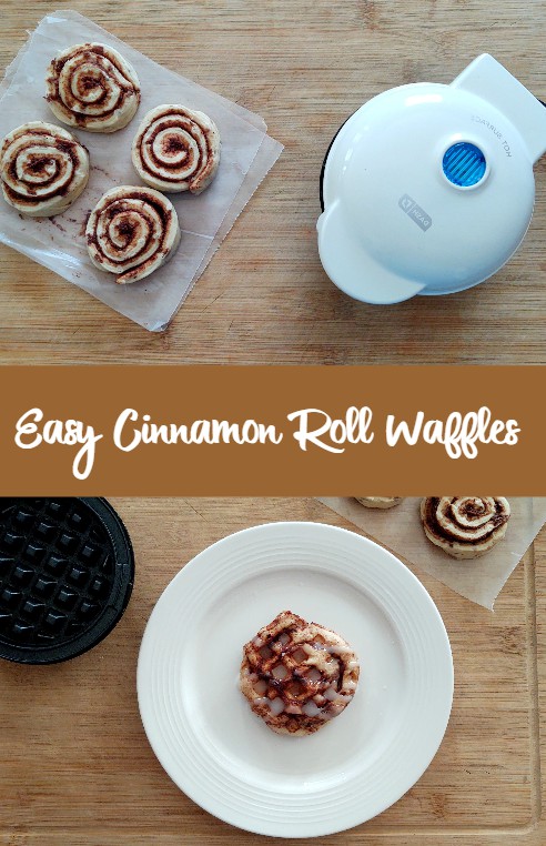 Easy Cinnamon Roll Waffles