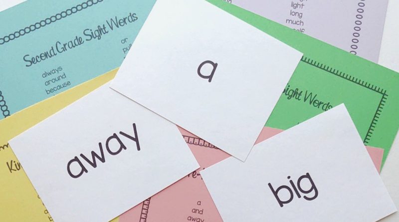 Sight Words Printable Lists and Flashcards for Grades PreK-3rd