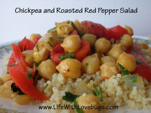 Chickpea and Roasted Red Pepper Salad