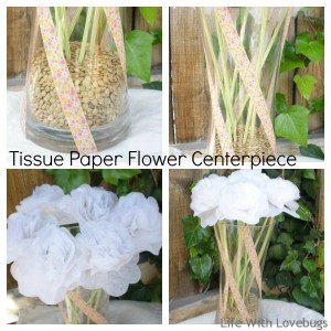 Tissue Paper Flower Centerpiece