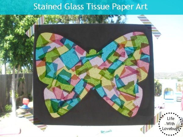 Stained Glass Tissue Paper Art