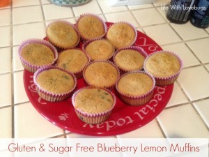 Gluten & Sugar Free Blueberry Lemon Muffins