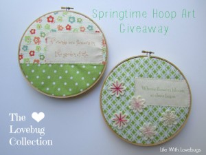 Springtime Hoop Art Giveaway