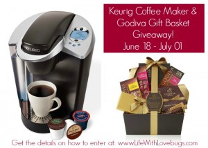 Keurig Coffee Maker and Godiva Gift Basket Giveaway! Ends 07/01/14