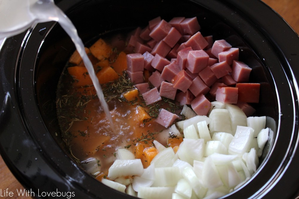 Slow Cooker Butternut Squash and Ham Soup - Life With Lovebugs