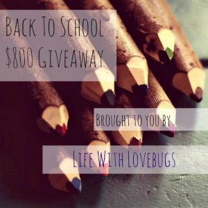 $800 Back to School Giveaway