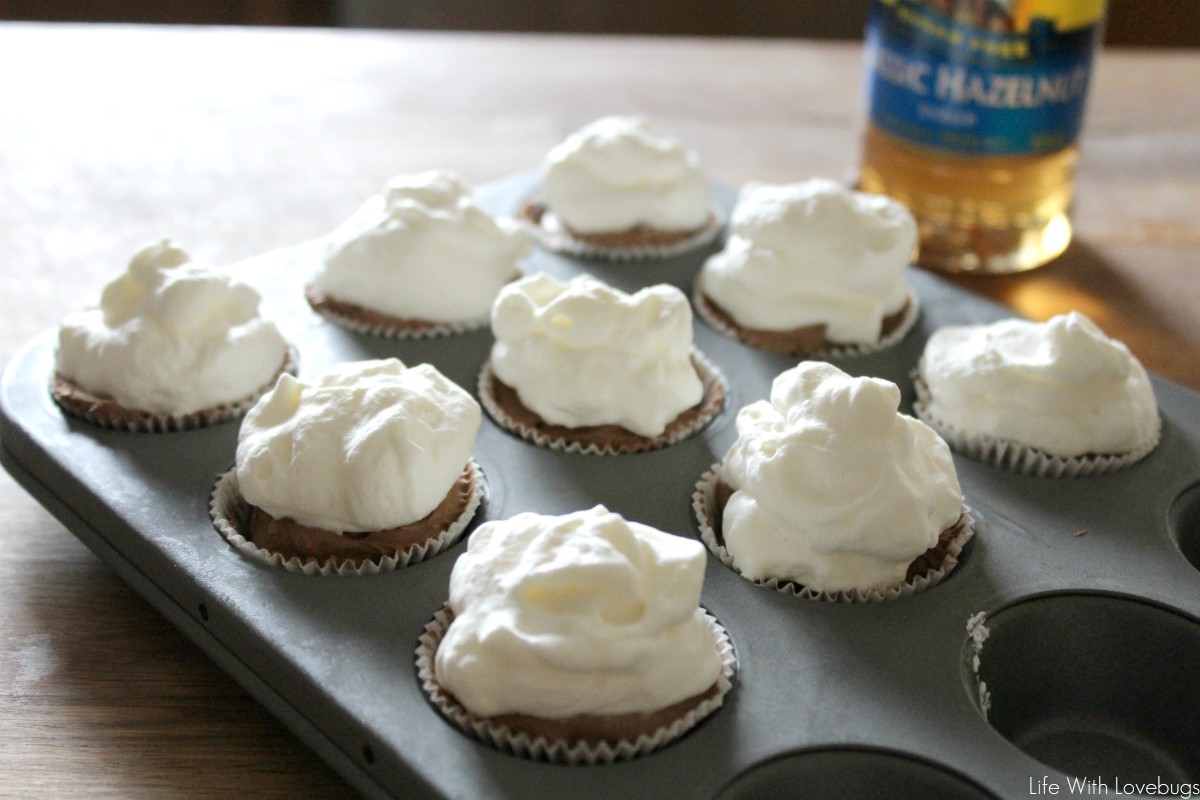Mini Chocolate Espresso Bites with Hazelnut Whipped Cream | KETO LowCarb