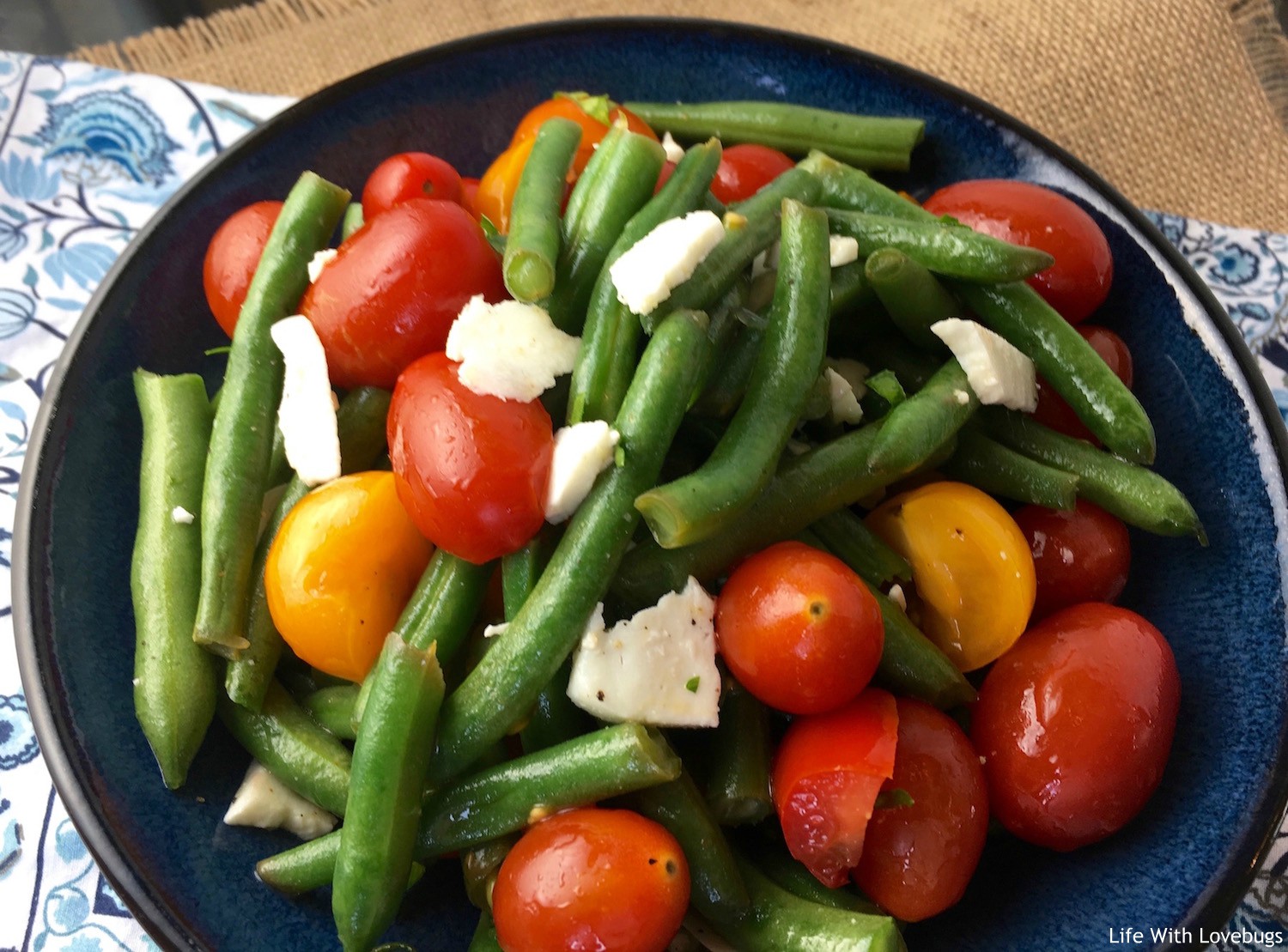 Green Bean, Tomato, & Feta Salad with Herb Vinegar Dressing
