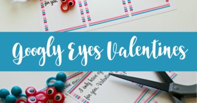 Googly Eyes Valentines with Printable Cards