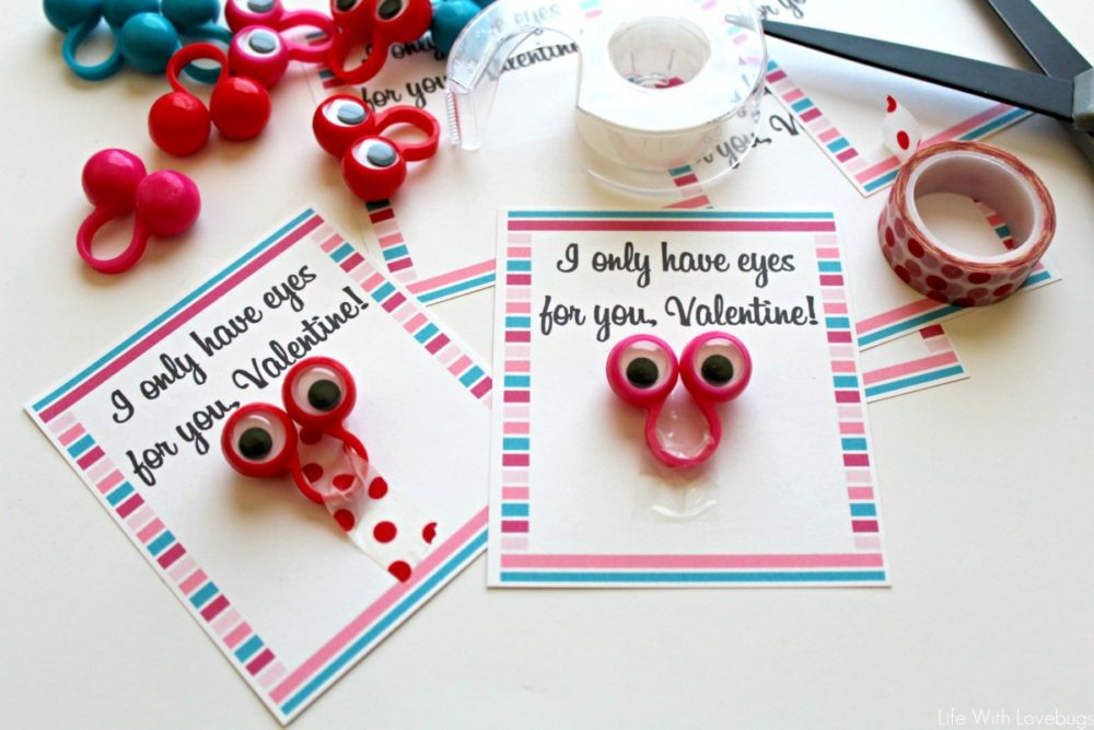 Googly Eyes Valentines with Printable Cards